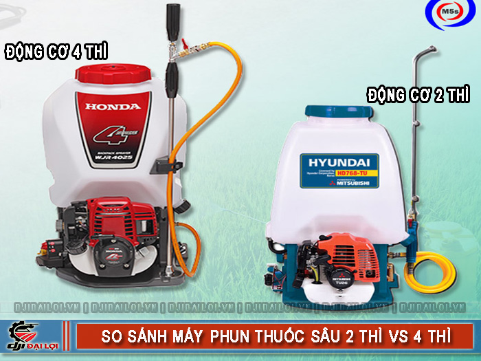 So sánh chi tiết máy phun thuốc trừ sâu 2 thì vs 4 thì