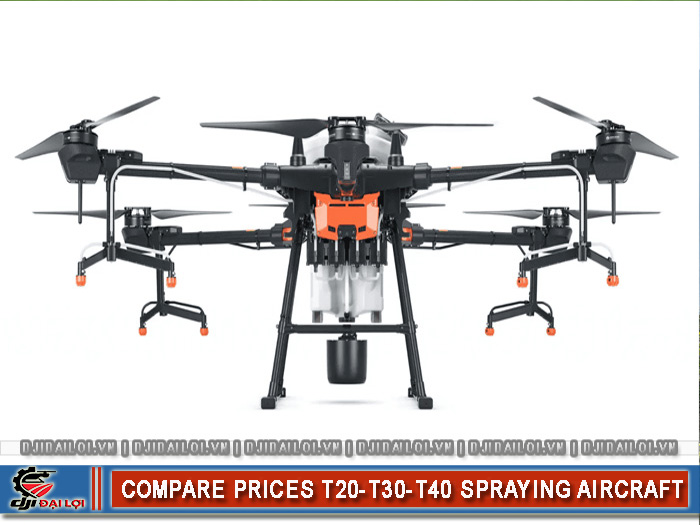 So sánh giá máy bay phun thuốc T20 với T30 và T40 chi tiết
