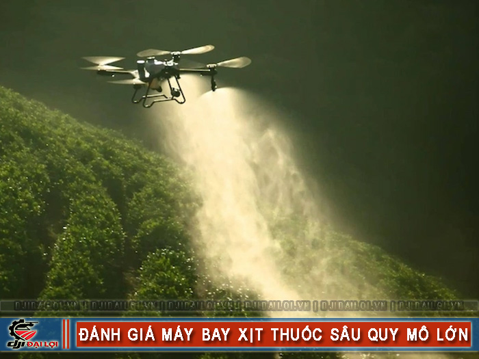 Đánh giá máy bay xịt thuốc sâu trên cánh đồng lớn về hiệu suất